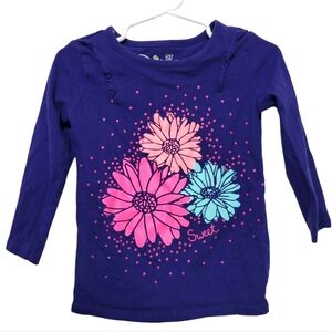 Jumping Beans Floral Long Sleeve Girls Top 2T